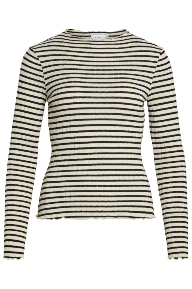 VIRIKA L/S FUNNEL NECK TOP - NOOS 14107470 BIRCH/BLACK